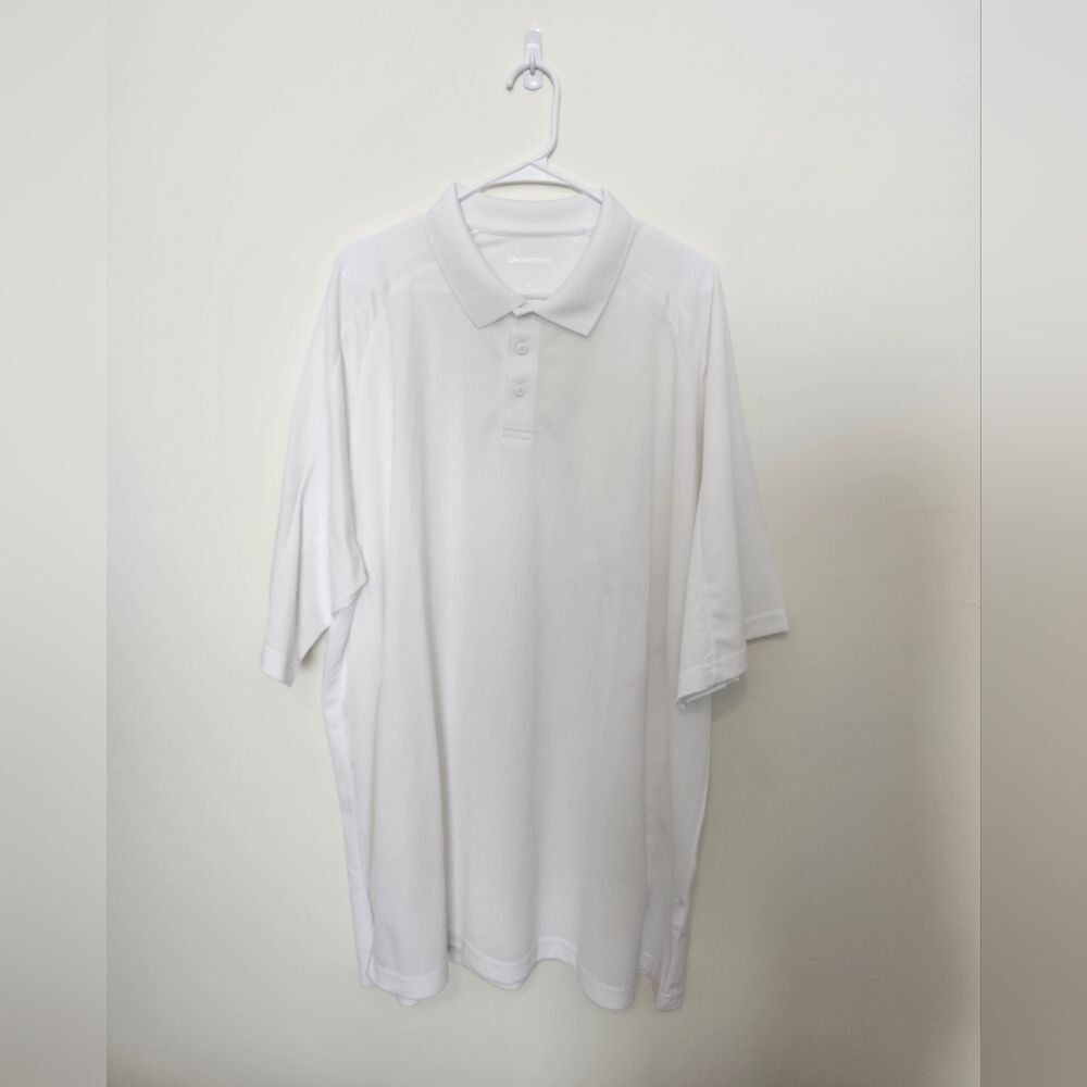 Mens SportTek White Polo